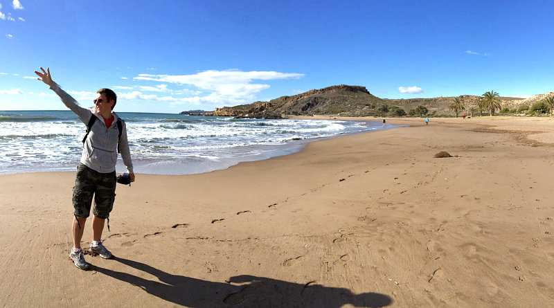 Amelie sulla spiaggia di Cabo Cope