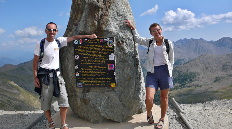 Pier e Amelie in cima al Col de La Bonette