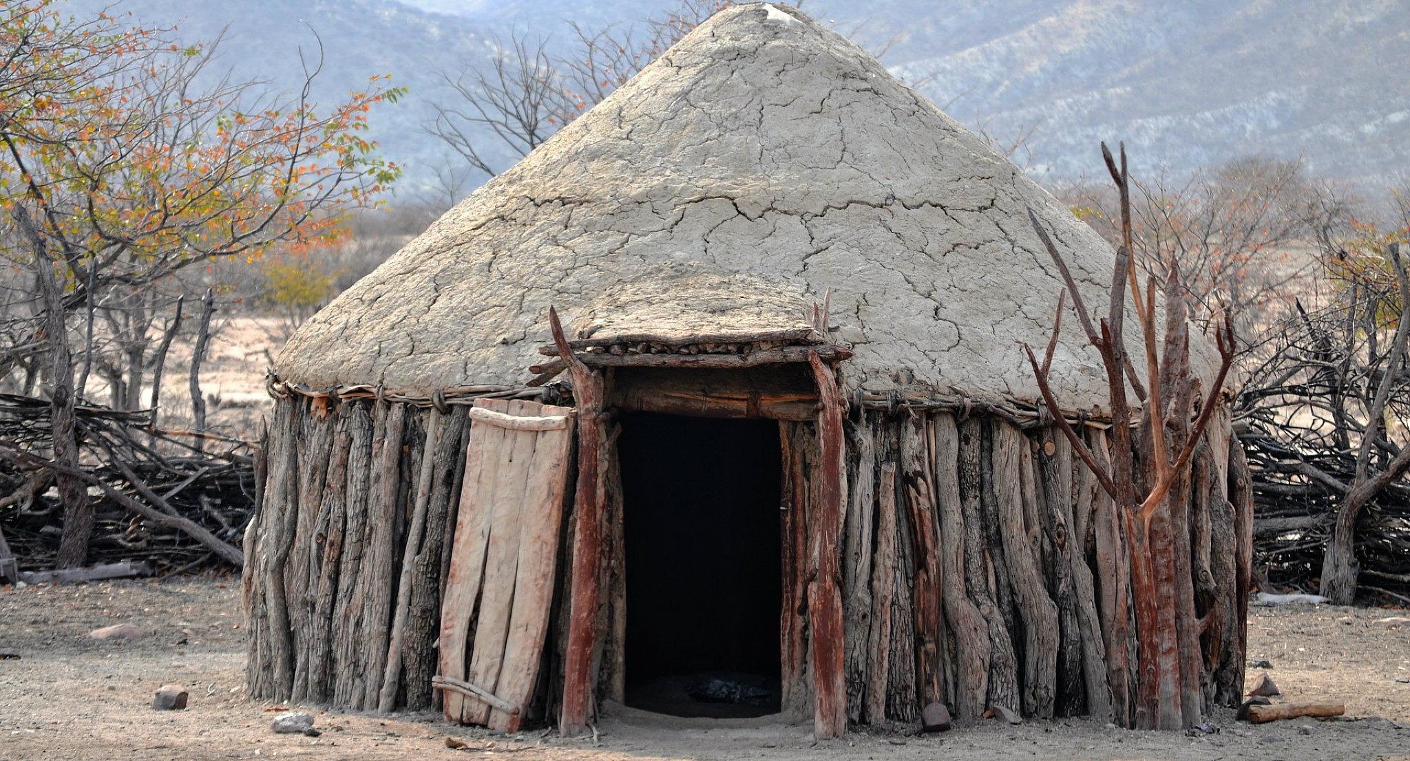 Una tipica capanna Himba a Opuwo