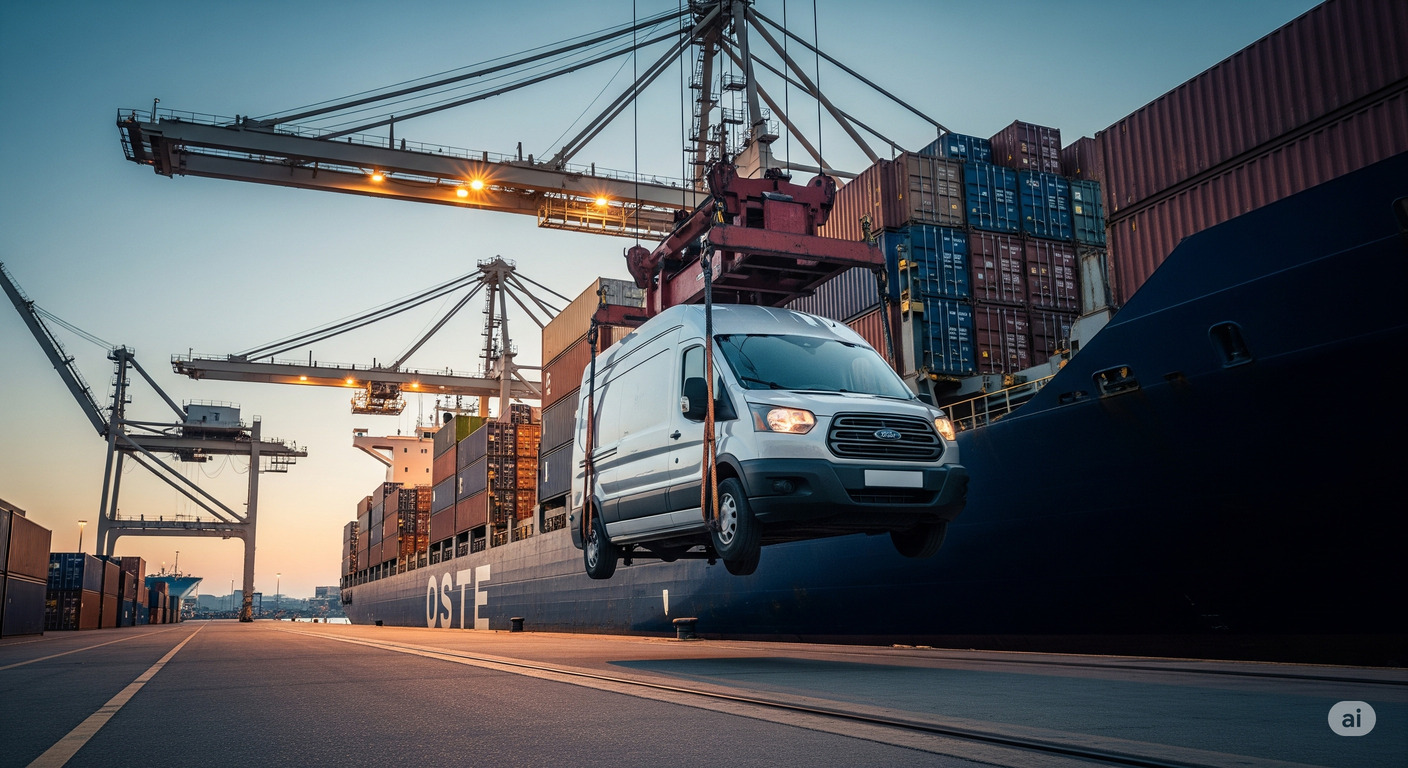 Il nostro Ford Transit Van scaricato ad Halifax